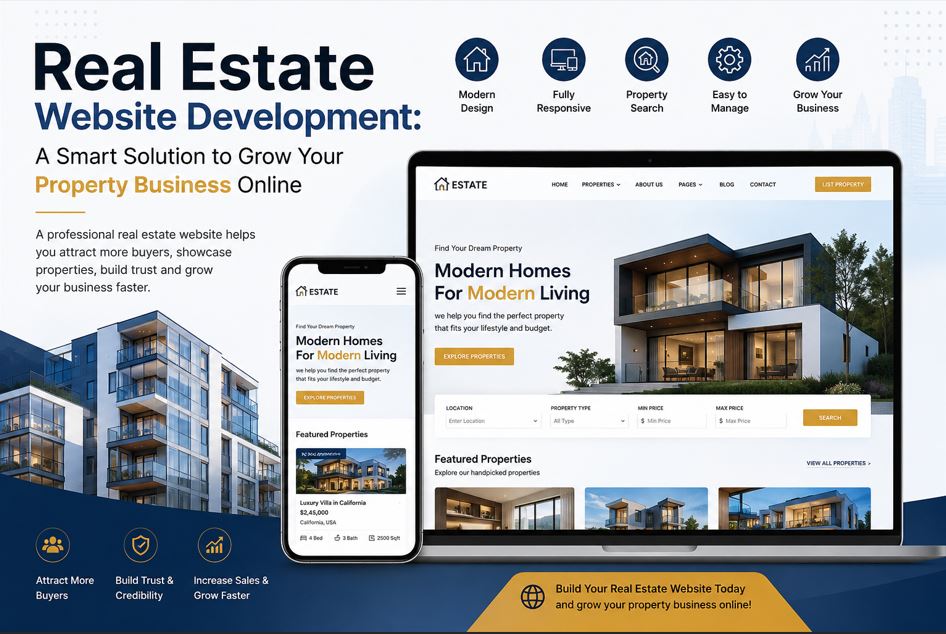 Real Estate Website Development: A Smart Solution to Grow Your Property Business Online