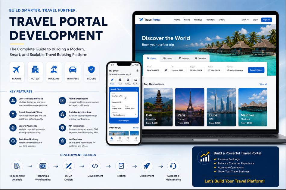 Travel Portal Development: The Complete Guide to Building a Modern, Smart, and Scalable Travel Booking Platform