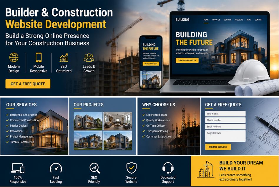 Builder and Construction Website Development: Build a Strong Online Presence for Your Construction Business